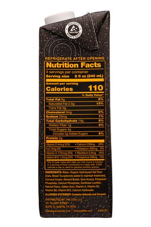 Granola Milk: GranolaMilk-32oz-2022-Toasted-UnsweetAlmondButter-Facts