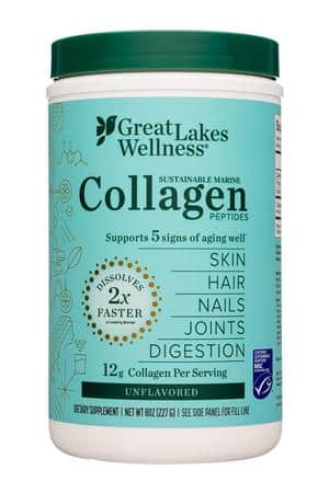 Great Lakes Wellness: GreatLakesWellness-227g-2024-Collagen-Marine-Front