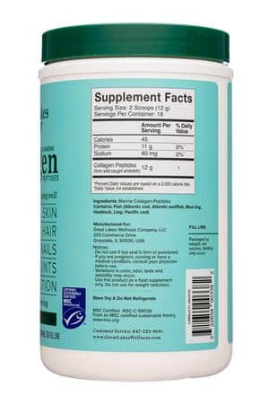 Great Lakes Wellness: GreatLakesWellness-227g-2024-Collagen-Marine-Facts