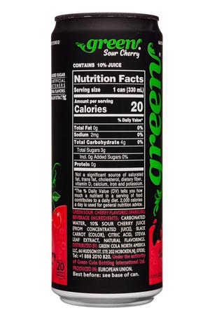 Green Cola: GreenCola-11oz-2022-Sparkling-SourCherry-Facts