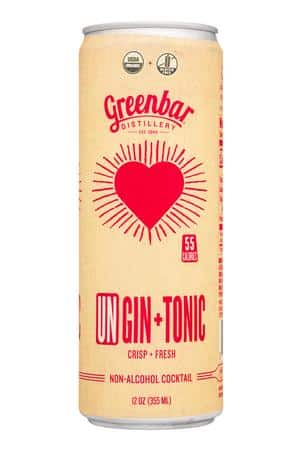 Greenbar Distillery: Greenbar-12oz-2022-NACocktail-UnGinTonic-Front