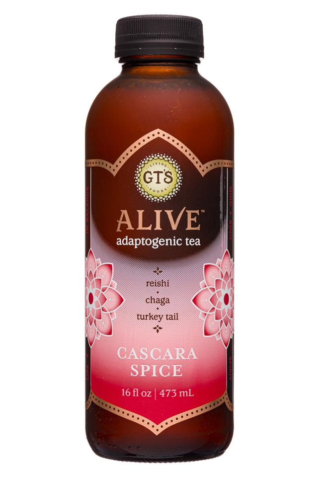 Gt's Alive - Adaptogenic Tea: GTs-16oz-Alive-AdaptogenicTea-CascaraSpice-Front