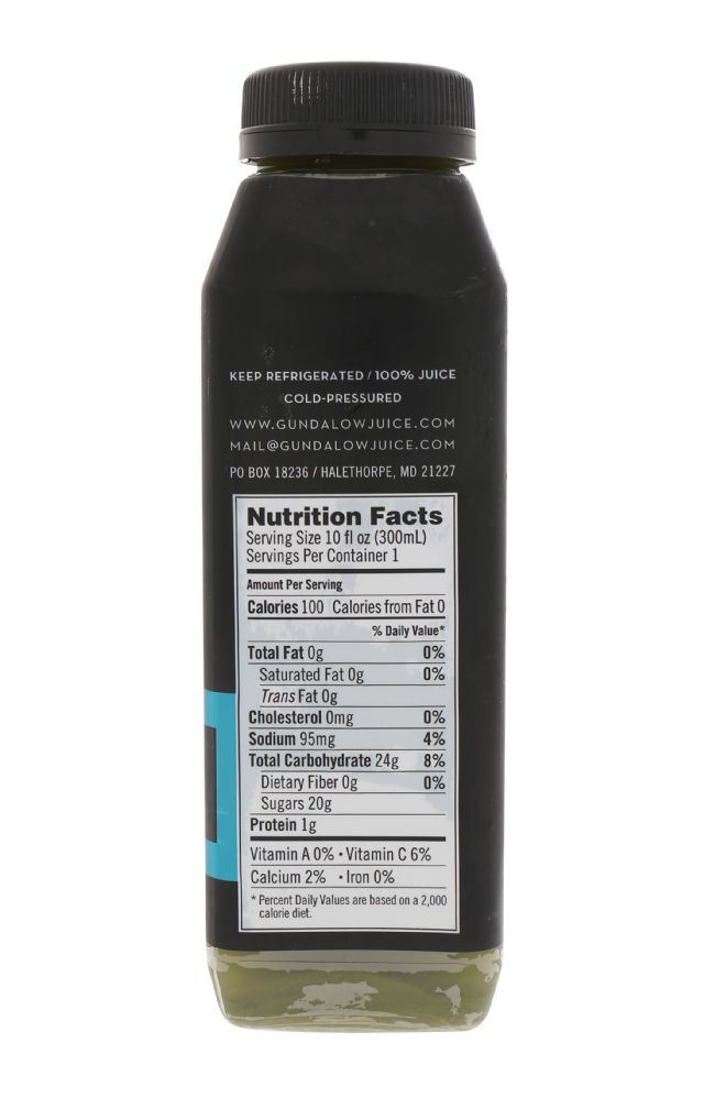 Gundalow Juice: MainStayGreen_Facts
