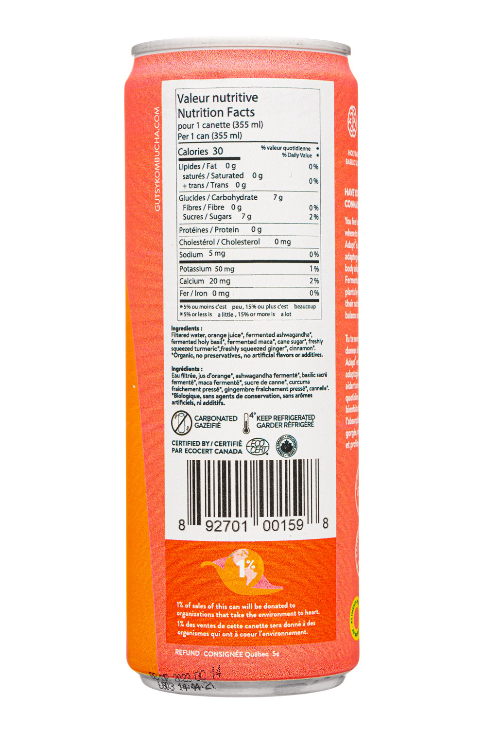 Gutsy: Gutsy-355ml-2023-Adapt2-OrangeTurmeric-Facts