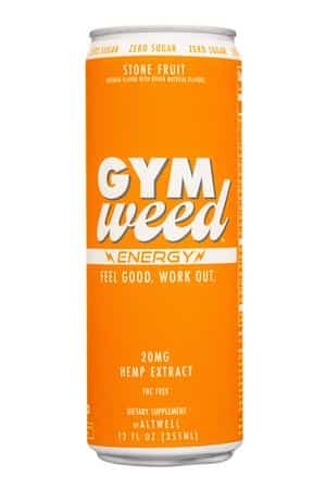 Gym Weed: GymWeed-12oz-2022-Energy-StoneFruit-Front