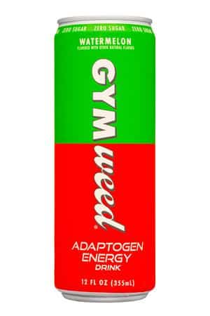 Gym Weed: GymWeed-12oz-2023-EnergyAdaptogens-Watermelon-Front