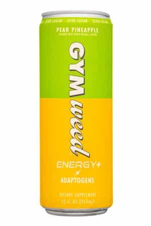 Gym Weed: GymWeed-12oz-2023-EnergyAdaptogens-PearPineapple-Front