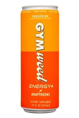 Gym Weed: GymWeed-12oz-2023-EnergyAdaptogens-Tangerine-Front