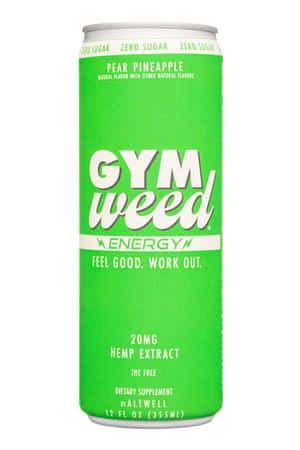 Gym Weed: GymWeed-12oz-2022-Energy-PearPineapple-Front