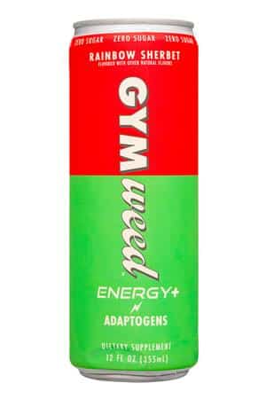 Gym Weed: GymWeed-12oz-2023-EnergyAdaptogens-RainbowSherbet-Front