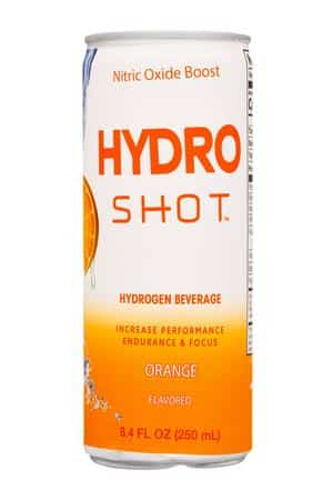 H2 Beverages: HydroShot-8oz-2022-HydroBev-Orange-Front