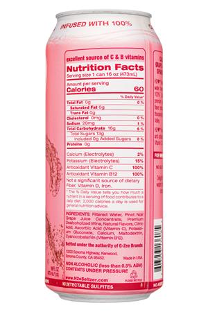 H20 Soft Seltzer: GZee-16oz-2020-H2O-Seltz-Rose-Facts