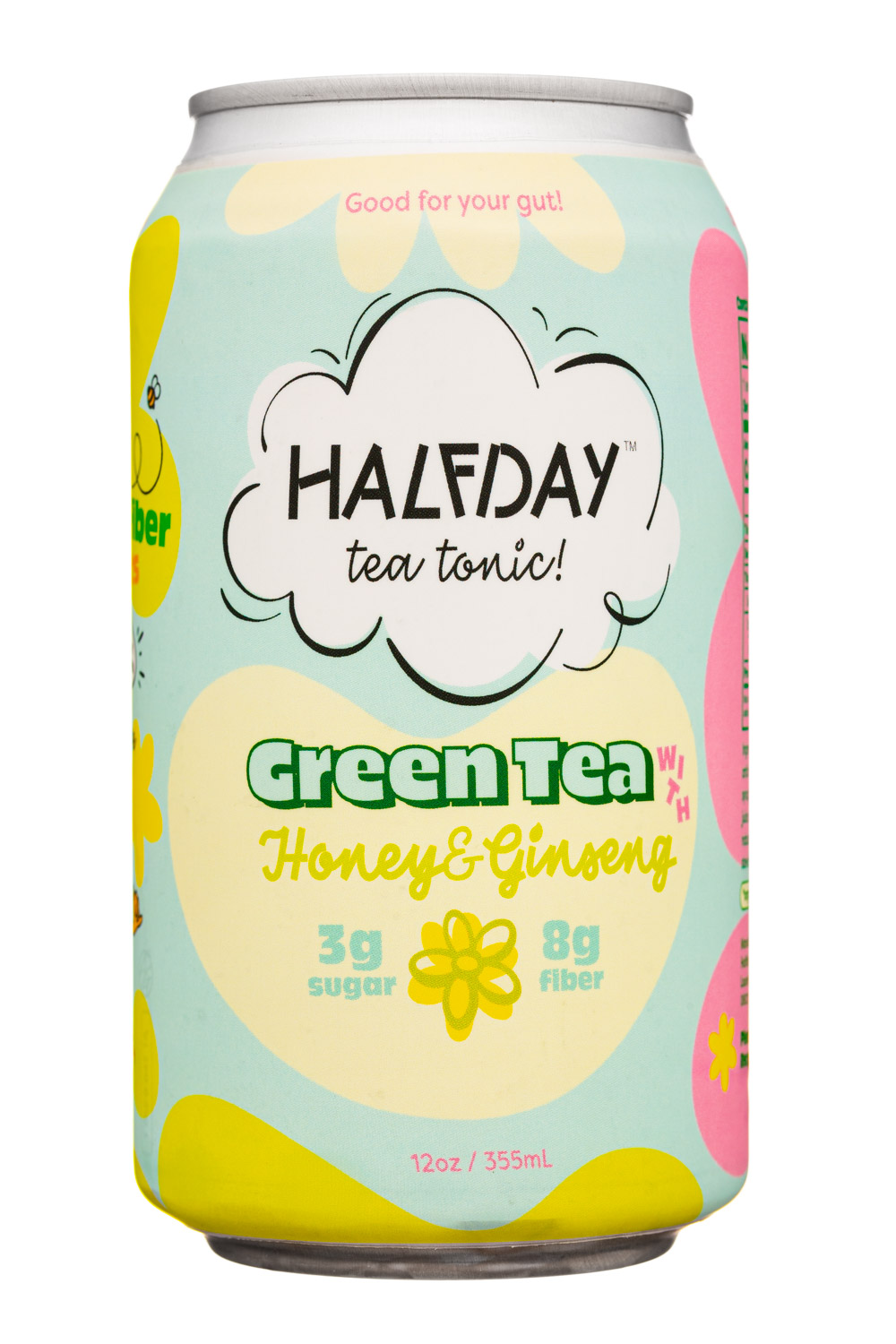 Halfday Tea Tonic: HalfDay-12oz-2021-TeaTonic-HoneyGinseng-Front