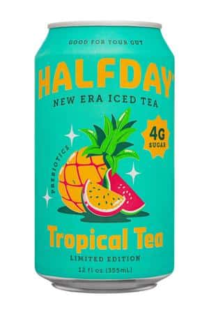 Halfday Tea Tonic: Halfday-12oz-2025-Tea-Tropical-Front