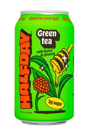 Halfday Tea Tonic: Halfday-12oz-2022-IcedTea-Green-Front