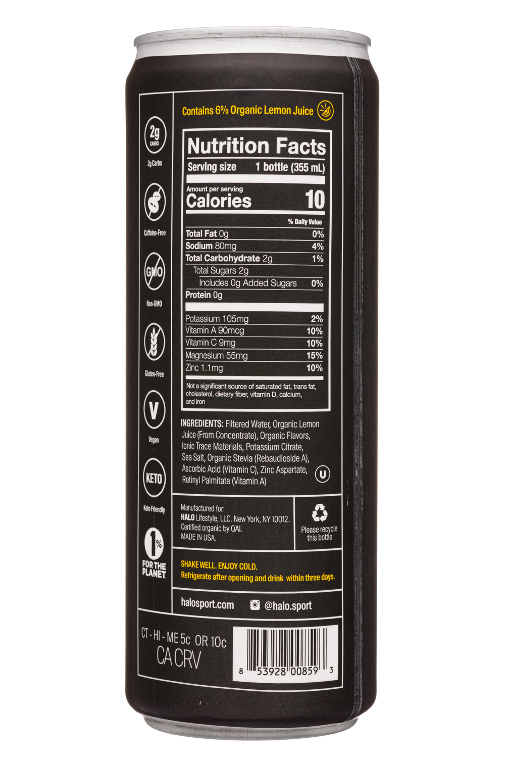 HALO: Halo-12oz-2021- Hydration-PinkLemonade-Facts