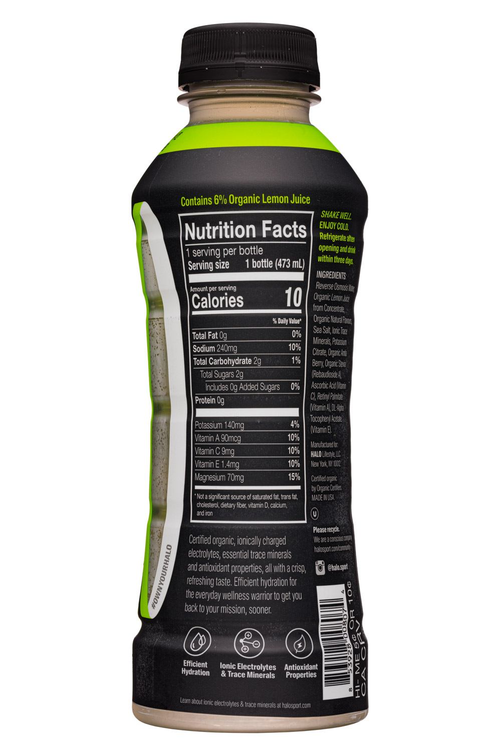 HALO: Halo-16oz-Sport19-Lime-Facts