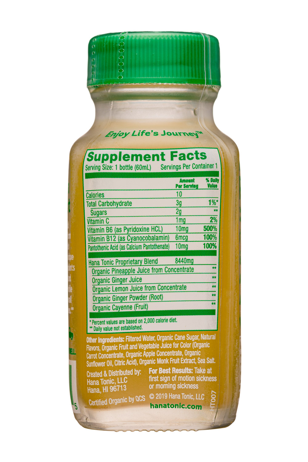 Hana Tonic: Hana-2oz-2020-Tonic-Ginger-Facts