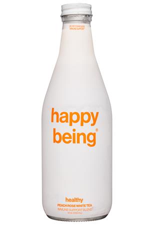 Happy Being: BeingHappy-12oz-2021-WhiteTea-PeachRose-Front