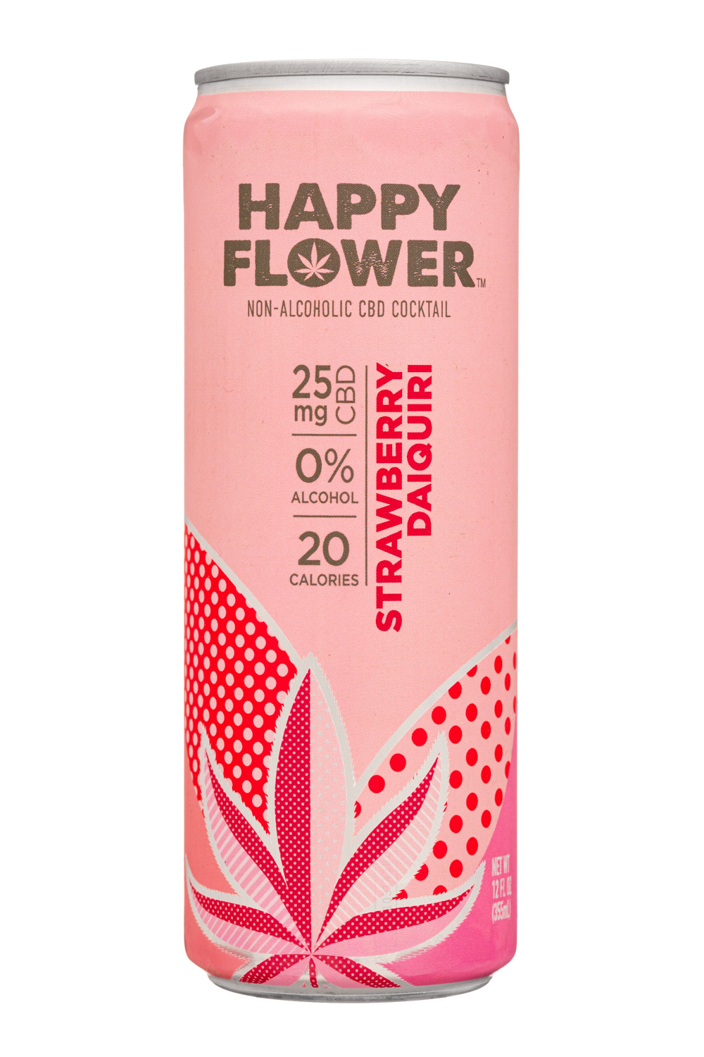 Happy Flower: HappyFlower-12oz-2024-CBDCocktail-StrawbDaiquiri-Front