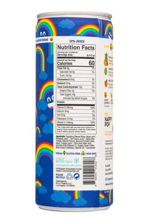 Happy Pop!: HappyPop-8oz-2023-FunctEnergy-RainbowDrip-Facts