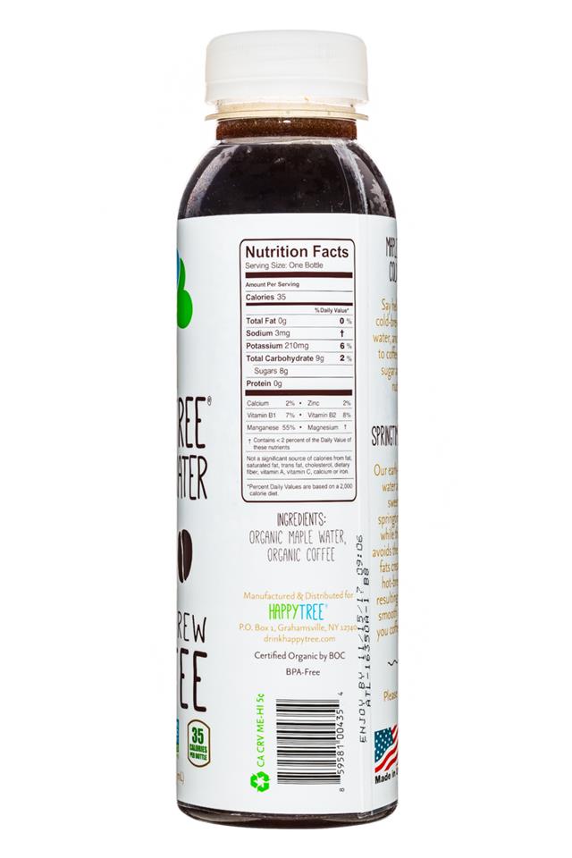 Happy Tree Maple Water: HappyTree-MapleWater-12oz-Coffee-Facts