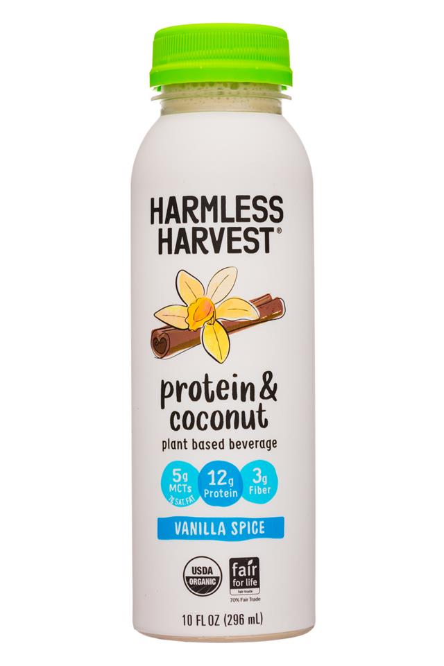 Harmless Harvest - Protein & Coconut: HarmlessHarvest-10oz-ProteinCoconut-VanillaSpice-Front