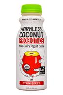 Harmless Harvest Harmless Coconut Probiotics: HarmlessHarvest-11oz-Probiotics-YogurtDrink-Strawberries-Front