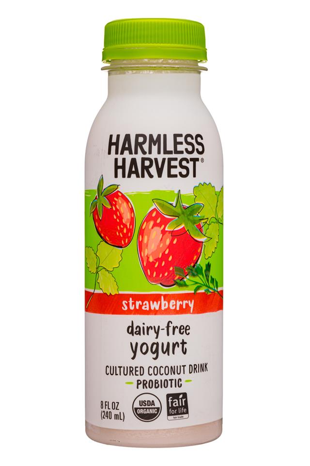 Harmless Harvest Dairy-Free Yogurt: HarmlessHarvest-8oz-2020-DFYogurt-Strawberry-Strawb-Front