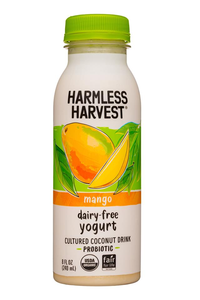 Harmless Harvest Dairy-Free Yogurt: HarmlessHarvest-8oz-DFYogurt20-Mango-Front