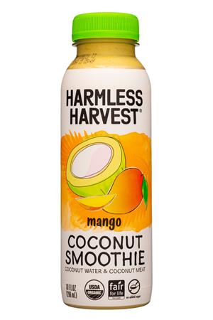 Harmless Harvest: HarmlessHarvest-10oz-2021-CoconutSmoothie-Mango-Front