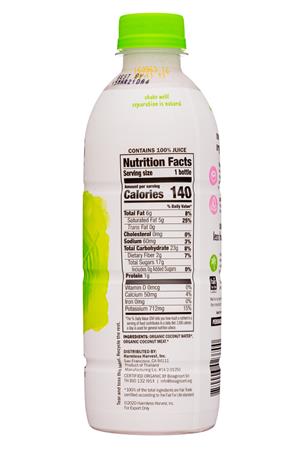 Harmless Harvest: HarmlessHarvest-10oz-2021-CoconutSmoothie-Facts