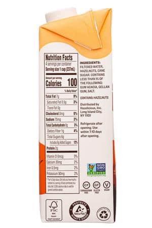 Hazelicious: Hazelicious-32oz-2023-HazelnutMilk-Sweet-Facts