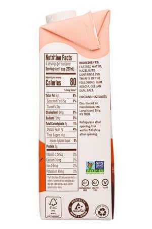 Hazelicious: Hazelicious-32oz-2023-HazelnutMilk-Unsweet-Facts