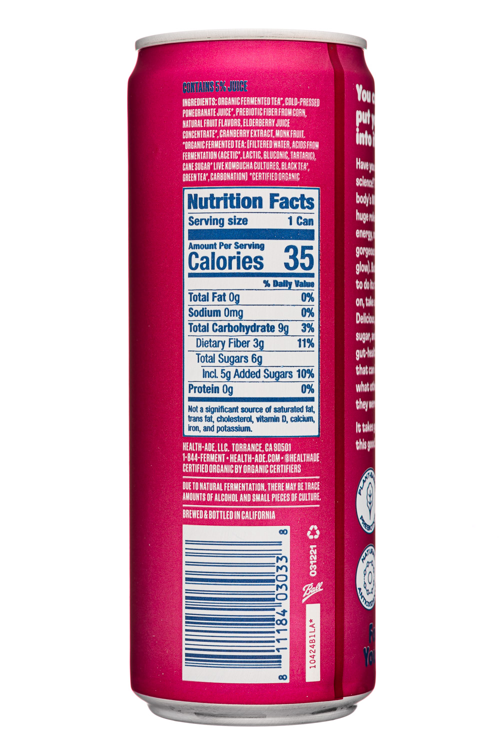 Health-Ade: HealthAde-12oz-2021-Pop-PomBerry-Facts