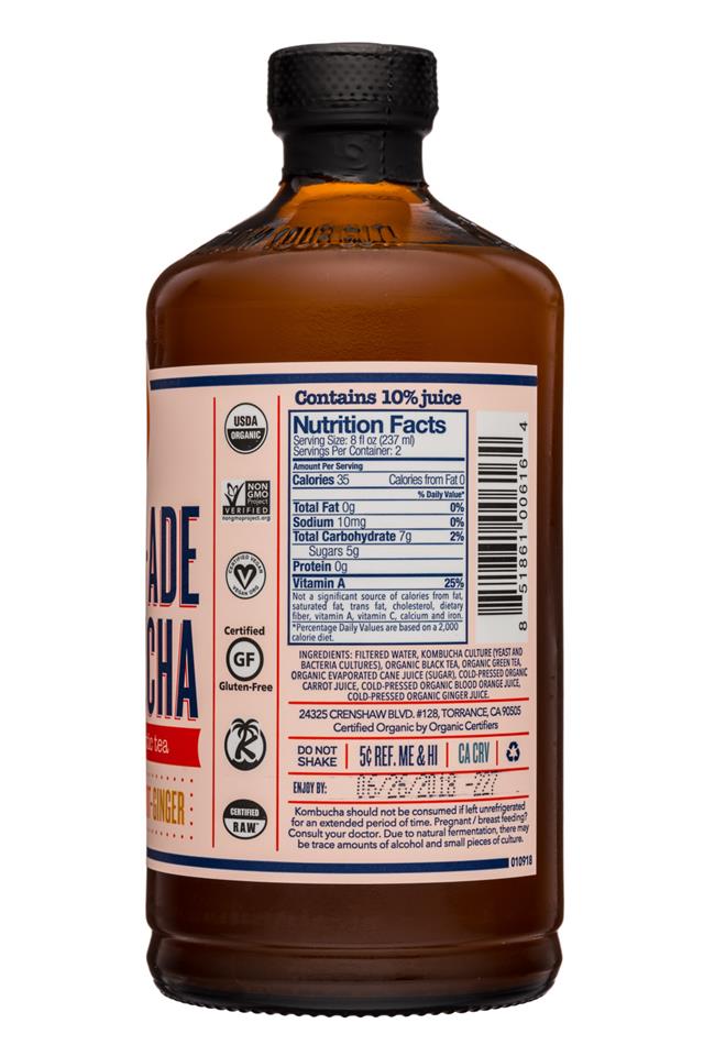 Health-Ade: HealthAde-16oz-Kombucha-BloodOrangeGinger-Facts