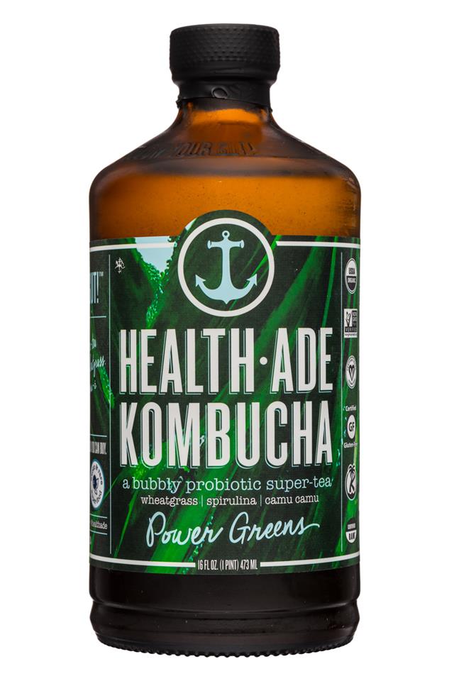 Health-Ade: HealthAde-16oz-Kombucha-PowerGreens-Front