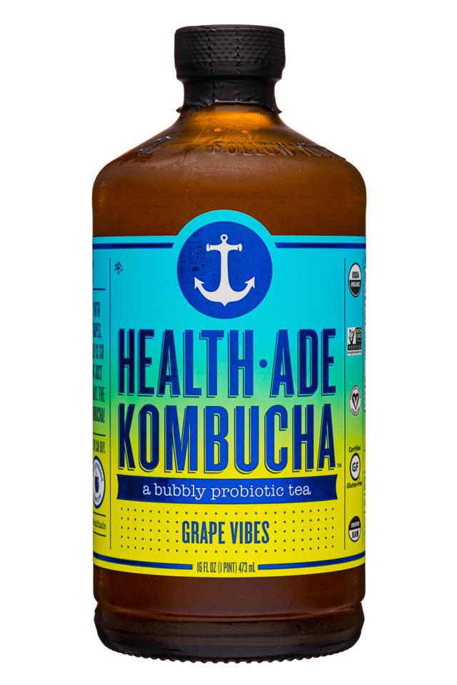 Health-Ade: HealthAde-16oz-Kombucha-GrapeVibes-Front