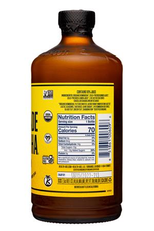 Health-Ade: HealthAde-16oz-2022-Kombucha-GingerLemon-Facts