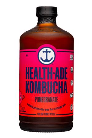 Health-Ade: HealthAde-16oz-2022-Kombucha-Pom-Front