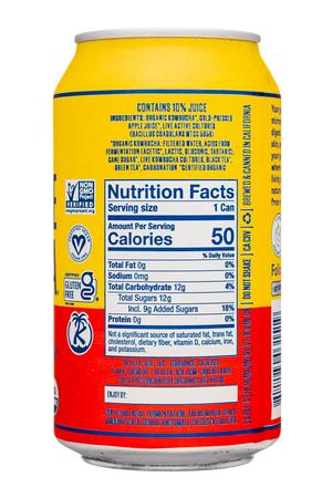 Health-Ade: HealthAde-12oz-2023-Kombucha-PinkeApple-Facts