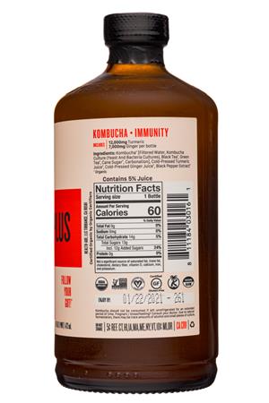 Health-Ade: HealthAde-12oz-2020-Plus-Immunity-Facts