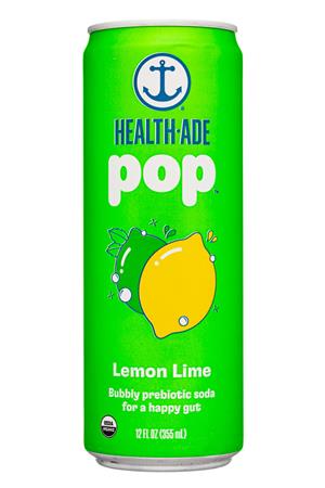 Health-Ade: HealthAde-12oz-2021-Pop-LemonLime-Front