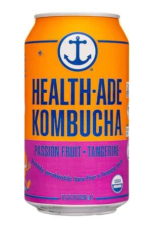 Health-Ade: HealthAde-12oz-2023-Kombucha-PassionTangerine-Front