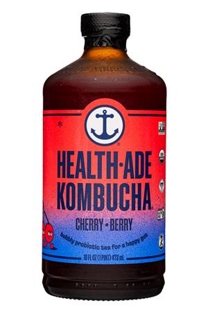 Health-Ade: HealthAde-16oz-2022-Kombucha-CherryBerry-Front