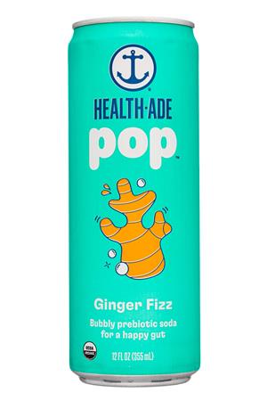 Health-Ade: HealthAde-12oz-2021-Pop-GingerFizz-Front