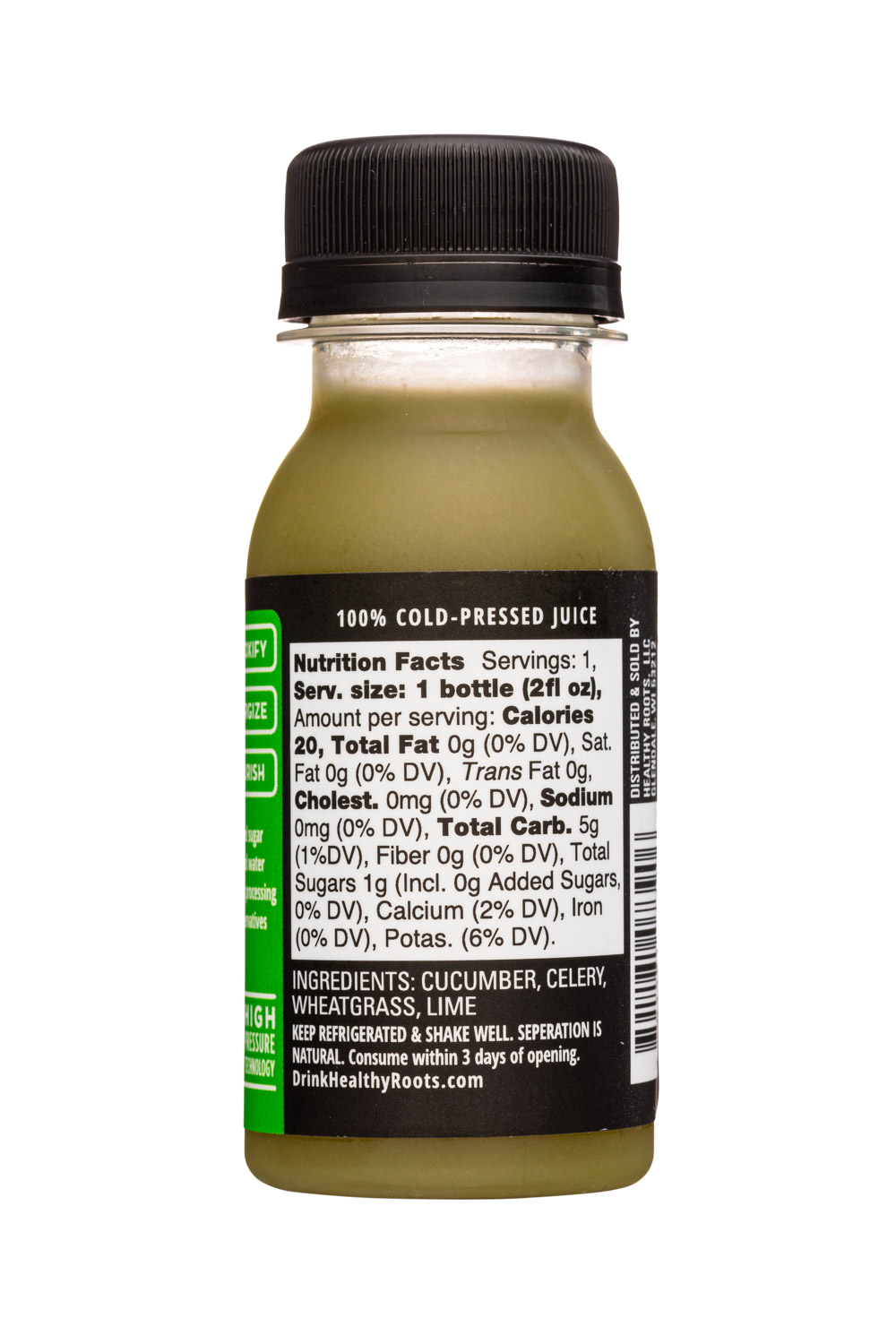 Healthy Roots: HealthyRoots-2oz-2021-WellnessShot-SuperGreens-Facts