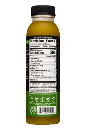 Healthy Roots: HealthyRoots-12oz-2021-Juice-DeepCLean-Facts