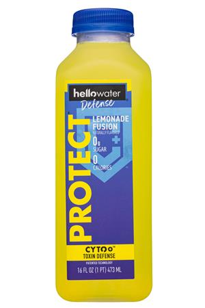 Hello Water- Natural Essence Water: HelloWater-16oz-2021-ToxinDefense-LemonadeFusion-Front