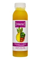 Here Cold-Pressed Juices: Here-12oz-ColdPressed-PineappleCeleryAppleTurmericBasil-Front